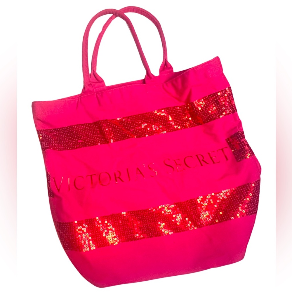 Victoria’s Secret Large Tote Pink Inside Pocket Sequined